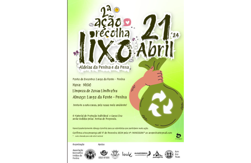 2º Ação Recolha de lixo | Portal do Associativismo - Muni...