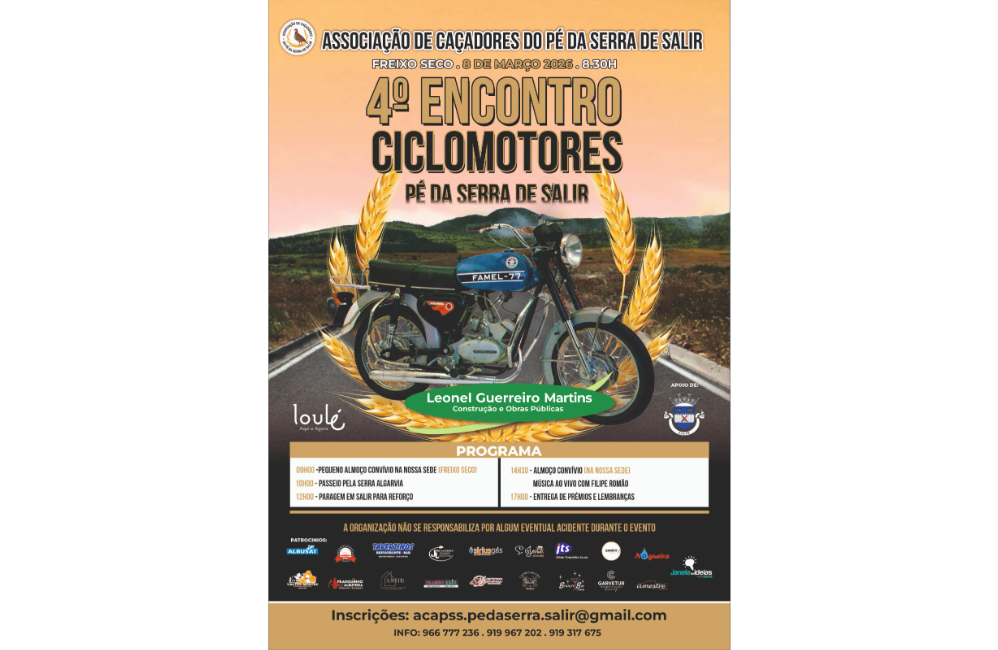 4º Encontro Ciclomotores Pé da Serra de Salir | Portal do ...