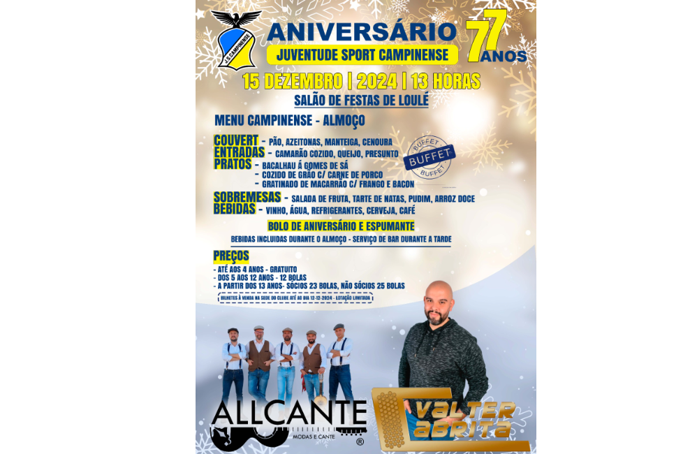 Festa de Aniversário 77anos | Portal do Associativismo - Mu...