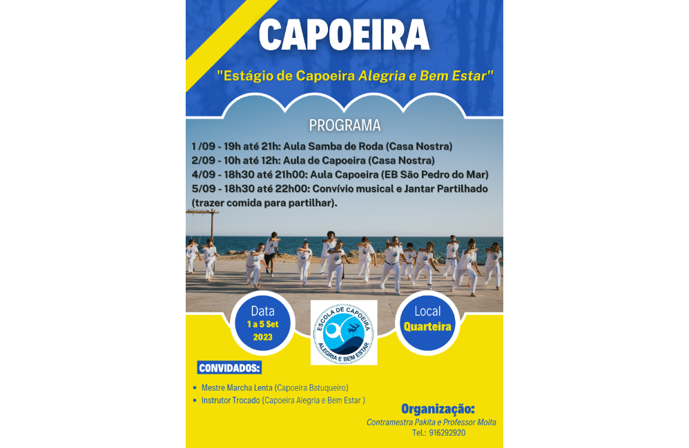 Estágio de Capoeira Alegria e Bem Estar - 1 a 5 Setembro 20...