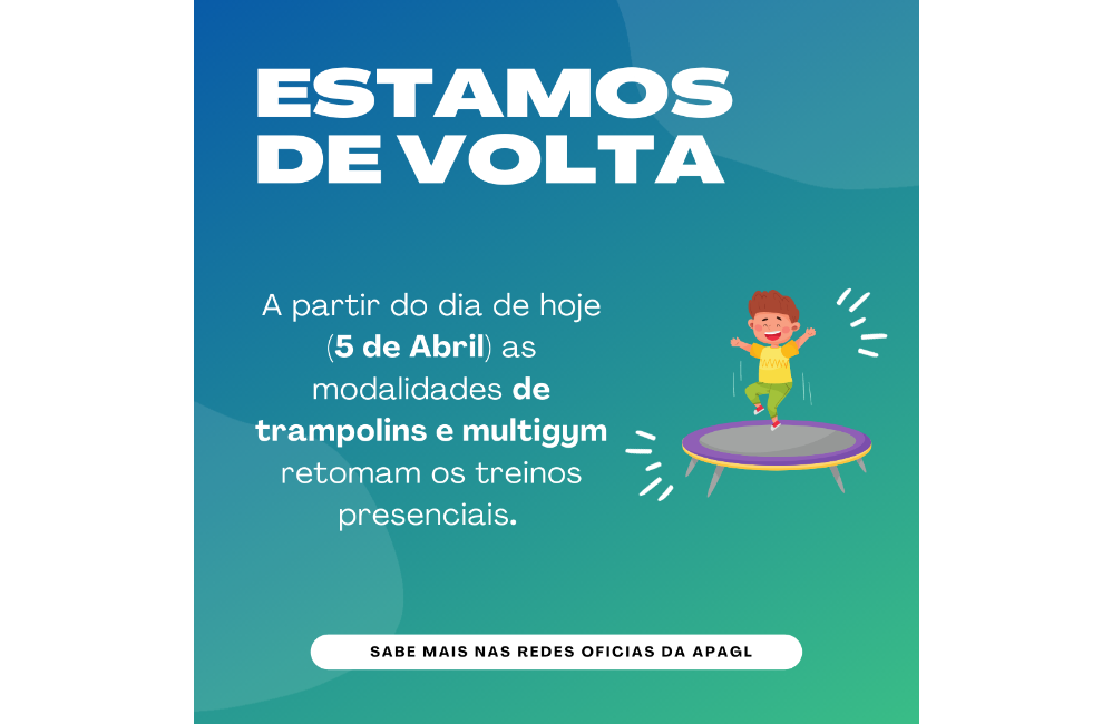 O Multigym e a Modalidade de Trampolins retomaram aos treino...
