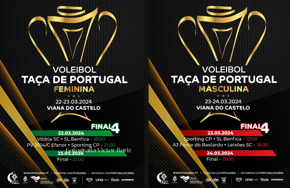 Finais da Taça de Portugal de Voleibol feminina e masculina...