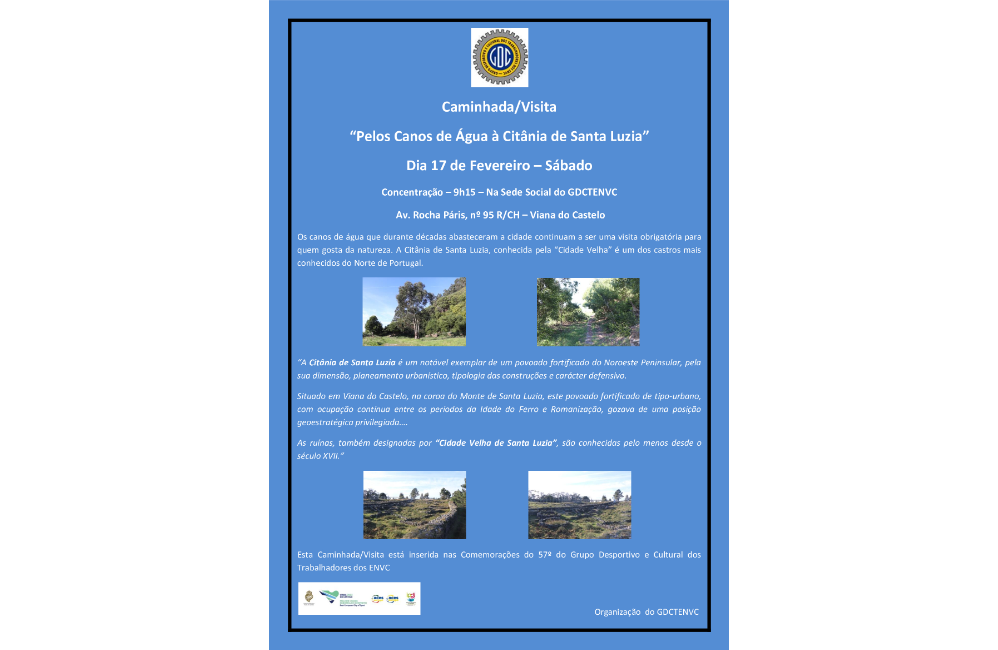 Caminhada/Visita “Pelos Canos de Água à Citânia de Sant...