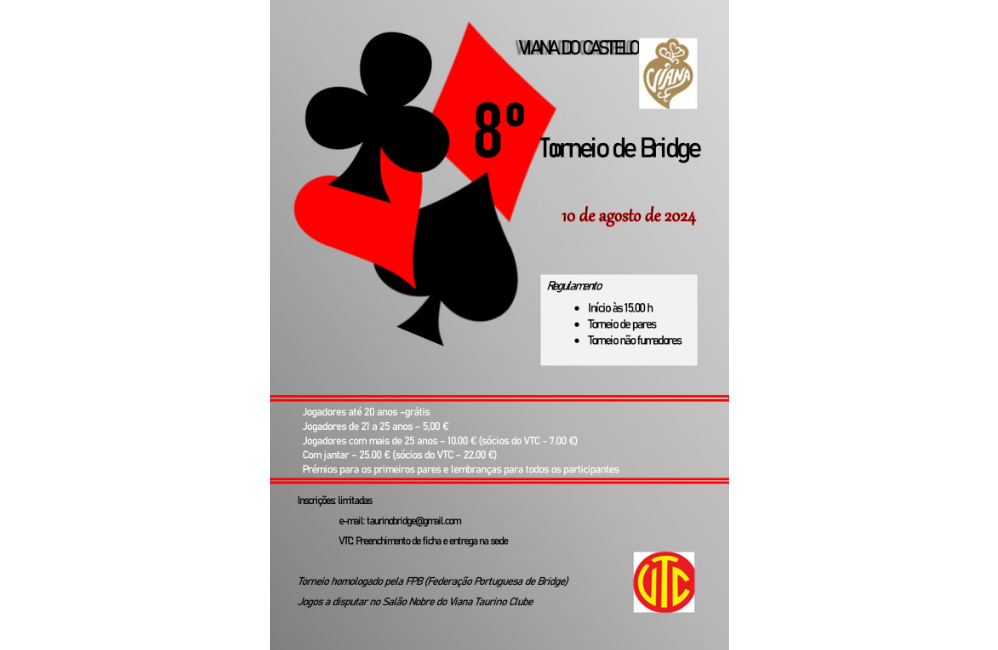 8º Torneio de Bridge de Viana do Castelo | Portal do Associ...