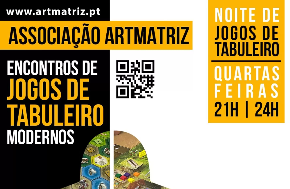 Noites de Jogos de Tabuleiro Modernos na Associação Artmat...