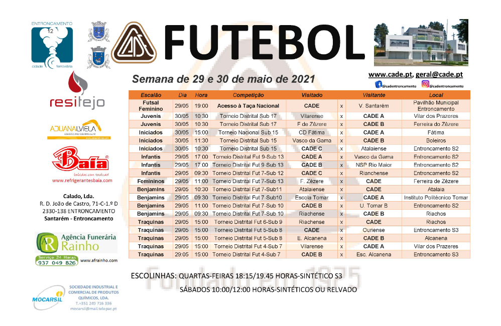 Agenda desportiva para o fim de semana de 29 e 30 de maio | ...