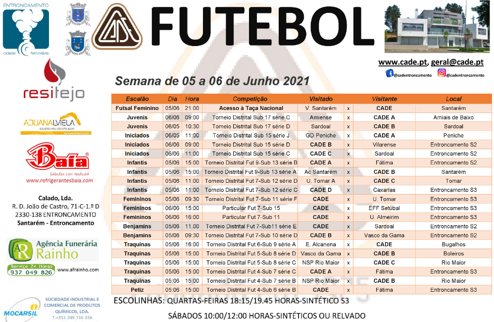 Agenda de jogos para fim de semana de 5 e 6 de junho | Porta...