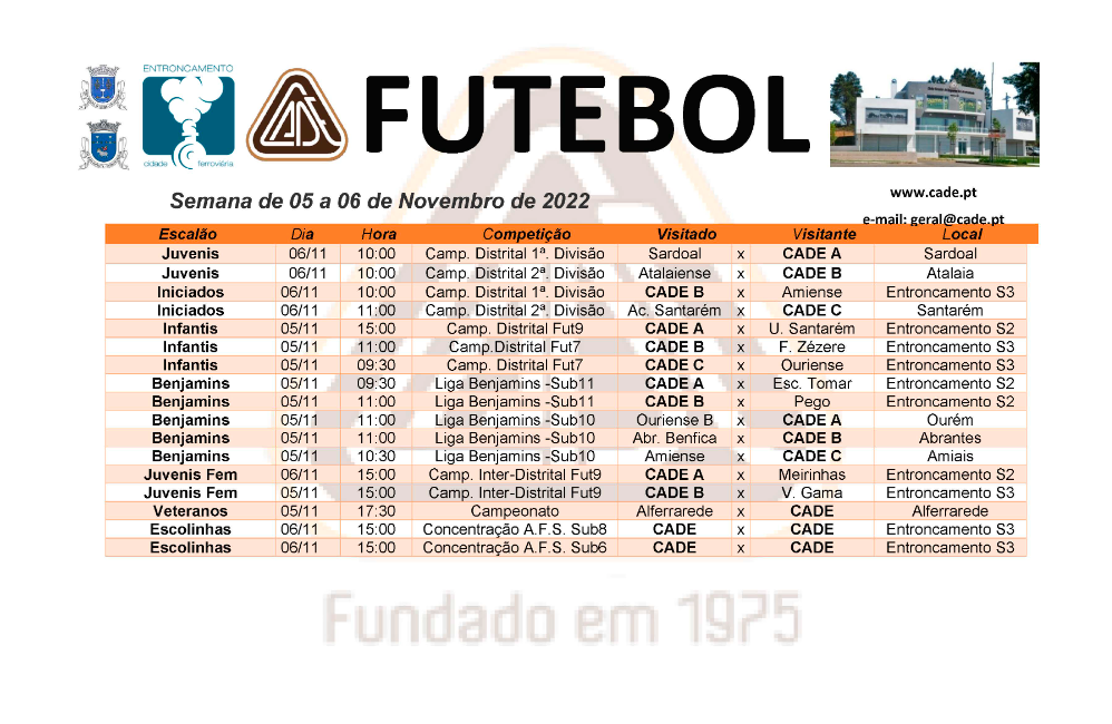 Agenda de jogos para fim de semana de 5 e 6 de junho | Porta...