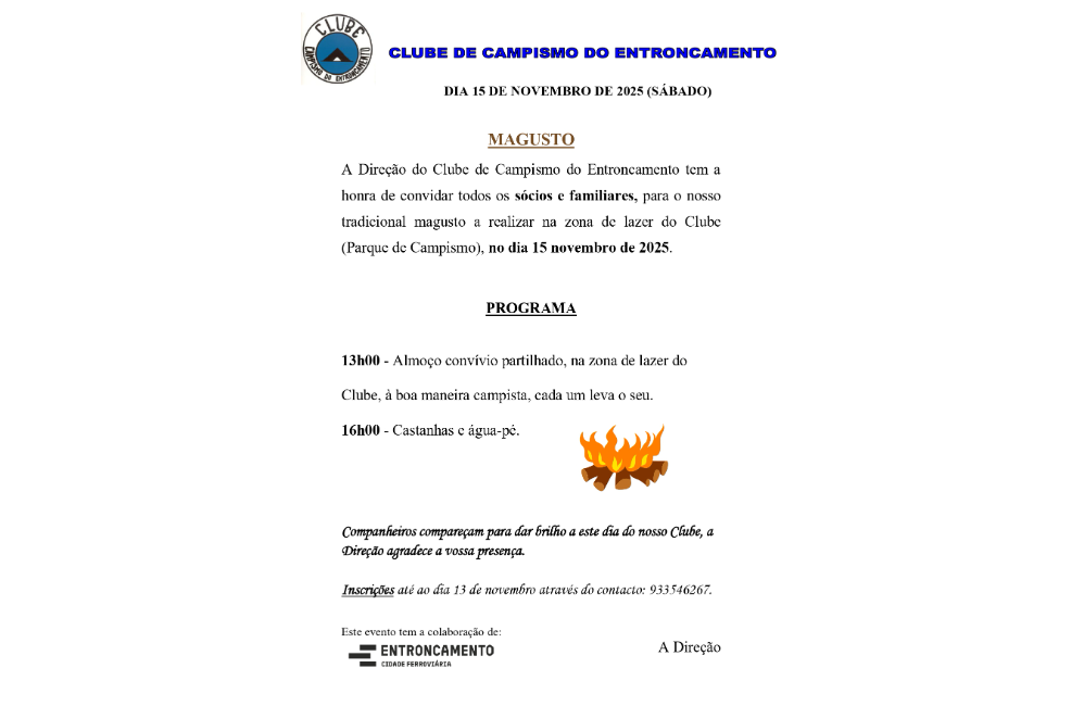 Clube de Campismo do Entroncamento Leva a Efeito o seu Tradi...